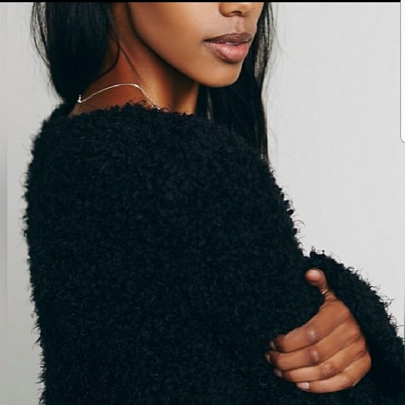 Free People fuzzy furry pullover - Picture 2 of 6